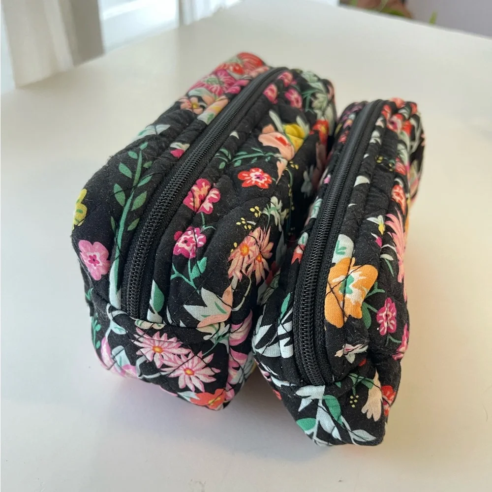 Pair of Vera Bradley Tangerine‎ Twist Cosmetic Toiletry Bags
